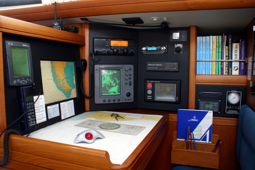 Table de navigation avec GMDSS
