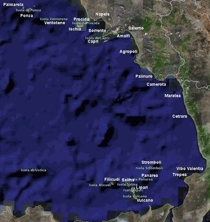 carte nautique Amalfi