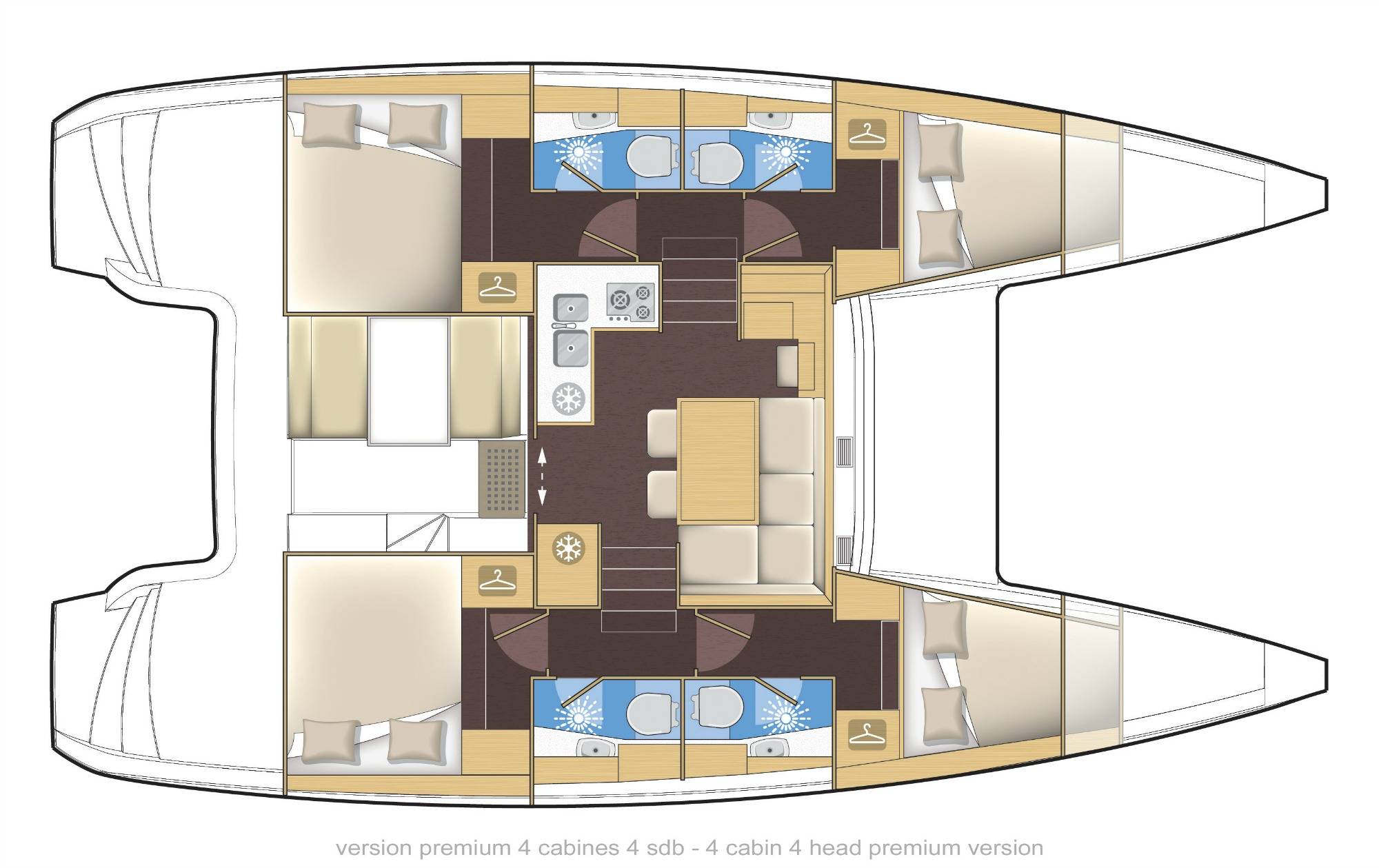 Catamaran layout